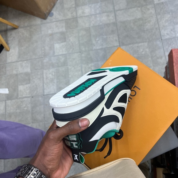 Louis Vuitton Black and Teal Sneakers - Picture 3 of 5